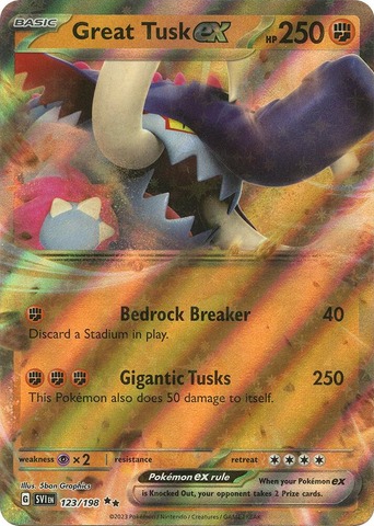 Great Tusk ex - 123/198 - Scarlet & Violet